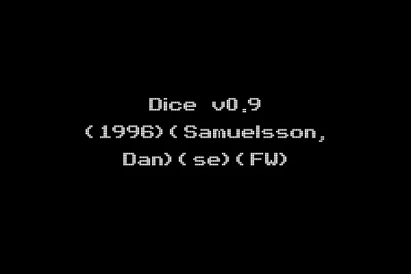 Dice v0.9 (1996)(Samuelsson, Dan)(se)(FW)