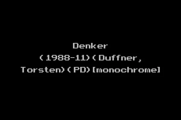 Denker (1988-11)(Duffner, Torsten)(PD)[monochrome]
