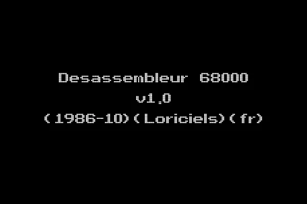Desassembleur 68000 v1.0 (1986-10)(Loriciels)(fr)