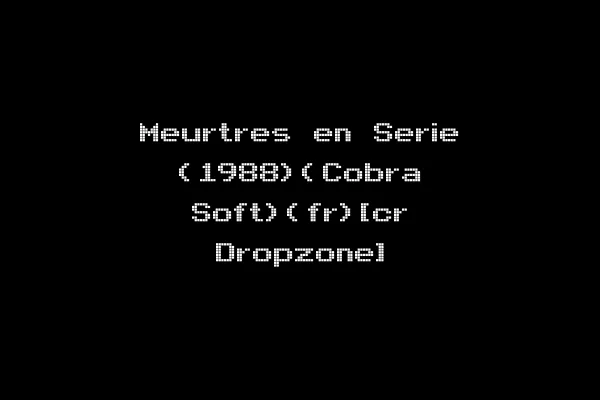 Meurtres en Serie (1988)(Cobra Soft)(fr)[cr Dropzone]