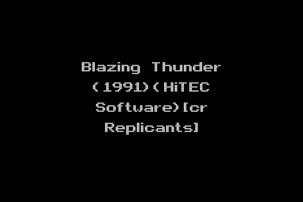 Blazing Thunder (1991)(HiTEC Software)[cr Replicants]