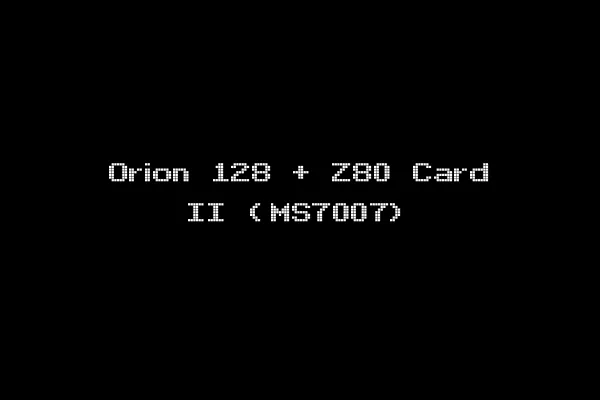 Orion 128 + Z80 Card II (MS7007)