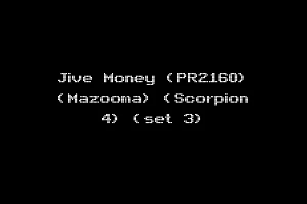 Jive Money (PR2160) (Mazooma) (Scorpion 4) (set 3)