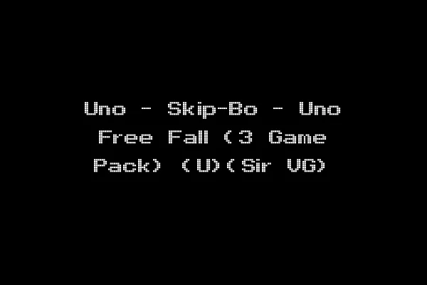 Uno - Skip-Bo - Uno Free Fall (3 Game Pack) (U)(Sir VG)