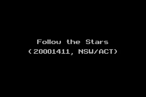 Follow the Stars (20001411, NSW/ACT)