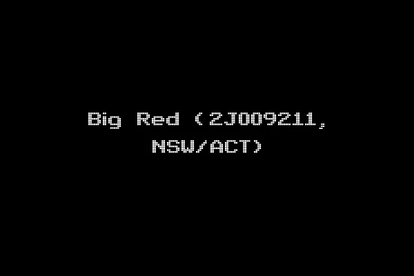 Big Red (2J009211, NSW/ACT)