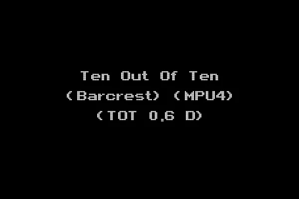 Ten Out Of Ten (Barcrest) (MPU4) (TOT 0.6 D)