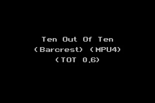 Ten Out Of Ten (Barcrest) (MPU4) (TOT 0.6)