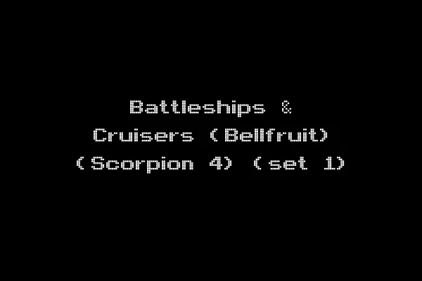 Battleships & Cruisers (Bellfruit) (Scorpion 4) (set 1)