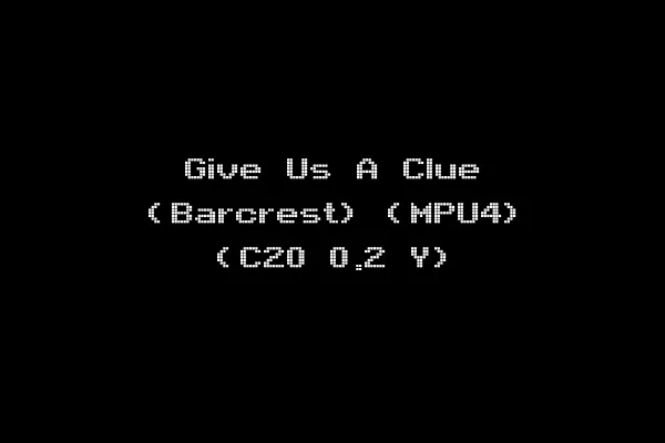 Give Us A Clue (Barcrest) (MPU4) (C20 0.2 Y)