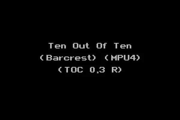 Ten Out Of Ten (Barcrest) (MPU4) (TOC 0.3 R)