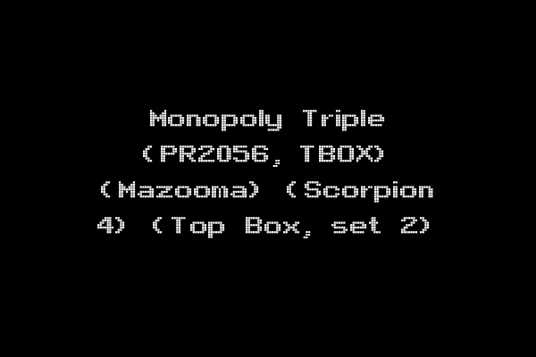 Monopoly Triple (PR2056, TBOX) (Mazooma) (Scorpion 4) (Top Box, set 2)