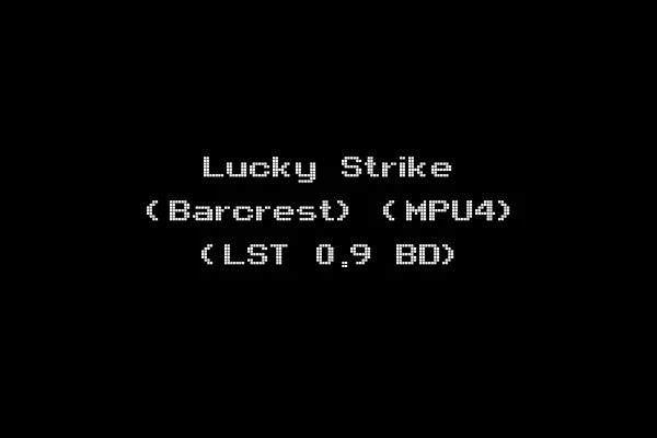 Lucky Strike (Barcrest) (MPU4) (LST 0.9 BD)