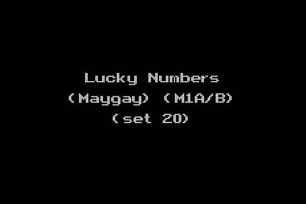 Lucky Numbers (Maygay) (M1A/B) (set 20)