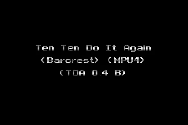 Ten Ten Do It Again (Barcrest) (MPU4) (TDA 0.4 B)