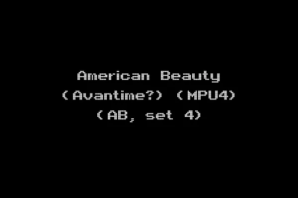 American Beauty (Avantime?) (MPU4) (AB, set 4)