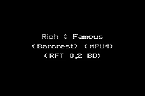 Rich & Famous (Barcrest) (MPU4) (RFT 0.2 BD)