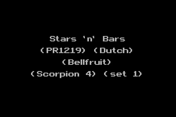 Stars 'n' Bars (PR1219) (Dutch) (Bellfruit) (Scorpion 4) (set 1)