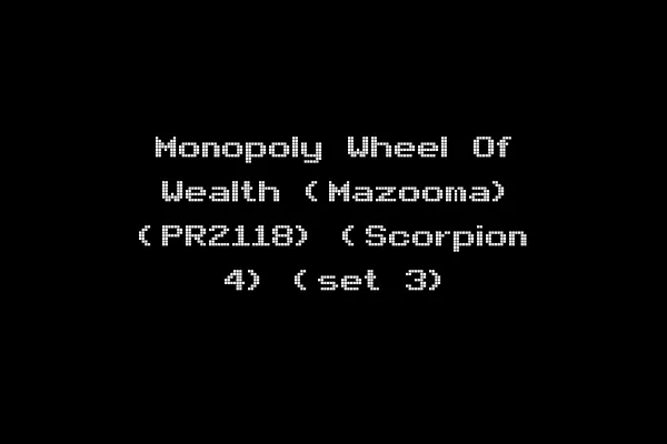 Monopoly Wheel Of Wealth (Mazooma) (PR2118) (Scorpion 4) (set 3)