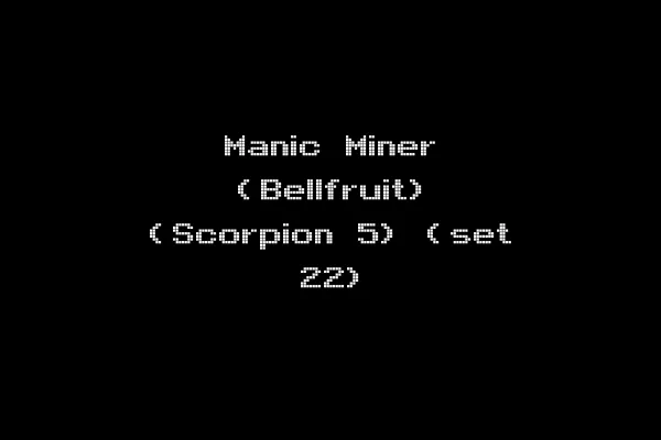 Manic Miner (Bellfruit) (Scorpion 5) (set 22)