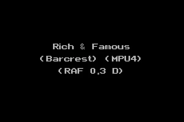Rich & Famous (Barcrest) (MPU4) (RAF 0.3 D)
