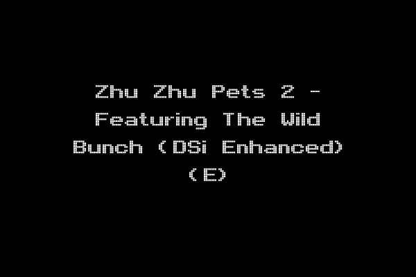 Zhu Zhu Pets 2 - Featuring The Wild Bunch (DSi Enhanced) (E)