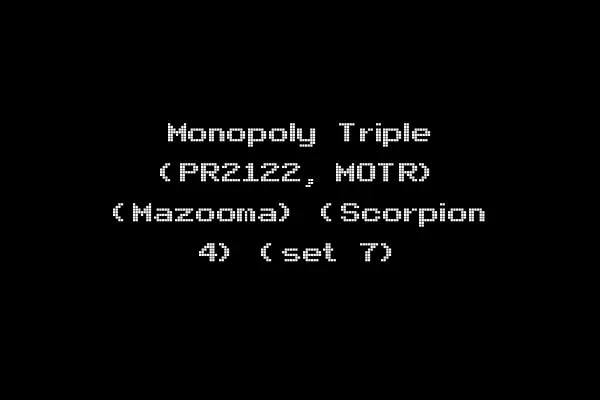 Monopoly Triple (PR2122, MOTR) (Mazooma) (Scorpion 4) (set 7)