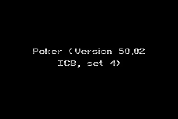 Poker (Version 50.02 ICB, set 4)