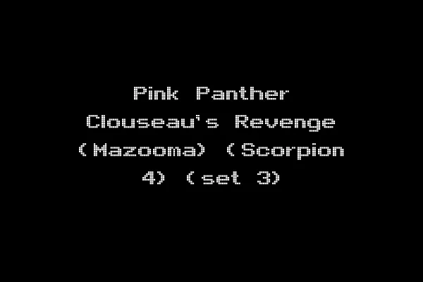 Pink Panther Clouseau's Revenge (Mazooma) (Scorpion 4) (set 3)