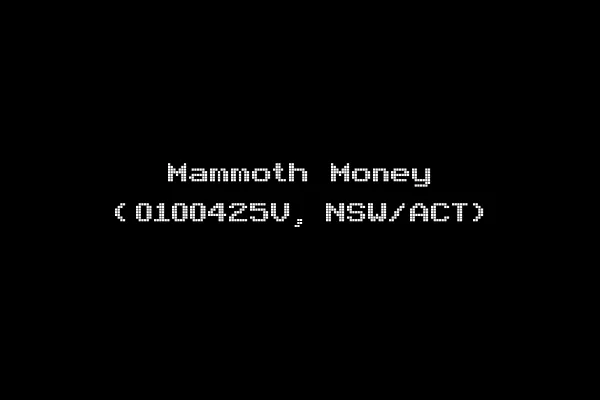 Mammoth Money (0100425V, NSW/ACT)