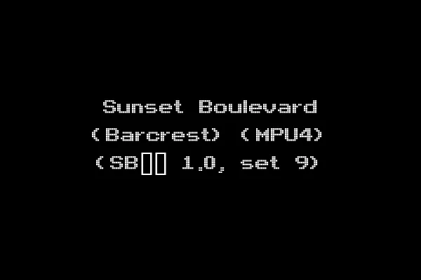 Sunset Boulevard (Barcrest) (MPU4) (SB__ 1.0, set 9)