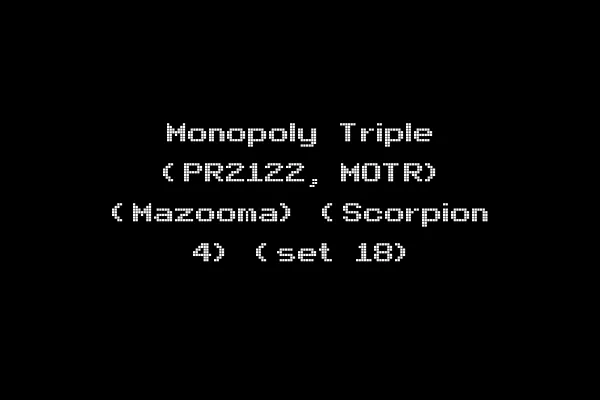 Monopoly Triple (PR2122, MOTR) (Mazooma) (Scorpion 4) (set 18)