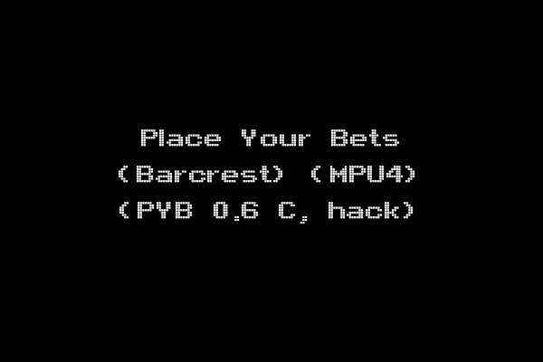 Place Your Bets (Barcrest) (MPU4) (PYB 0.6 C, hack)