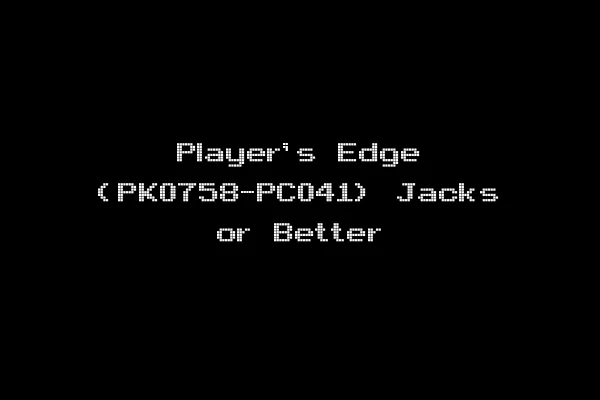 Player's Edge (PK0758-PC041) Jacks or Better