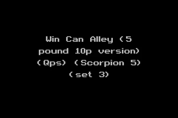 Win Can Alley (5 pound 10p version) (Qps) (Scorpion 5) (set 3)