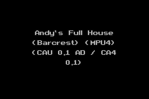 Andy's Full House (Barcrest) (MPU4) (CAU 0.1 AD / CA4 0.1)