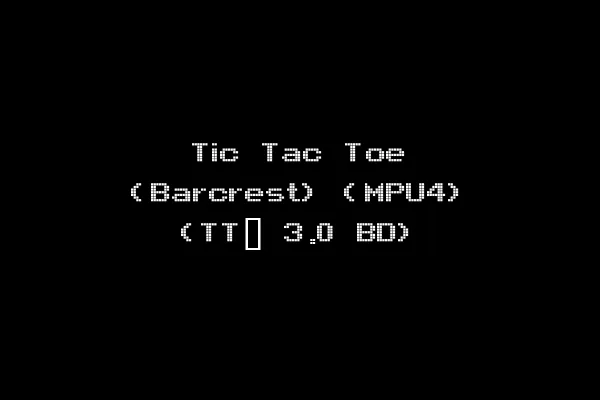 Tic Tac Toe (Barcrest) (MPU4) (TT_ 3.0 BD)