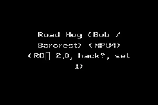 Road Hog (Bwb / Barcrest) (MPU4) (RO_ 2.0, hack?, set 1)