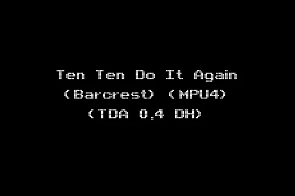 Ten Ten Do It Again (Barcrest) (MPU4) (TDA 0.4 DH)