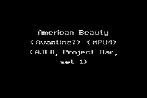 American Beauty (Avantime?) (MPU4) (AJL0, Project Bar, set 1)