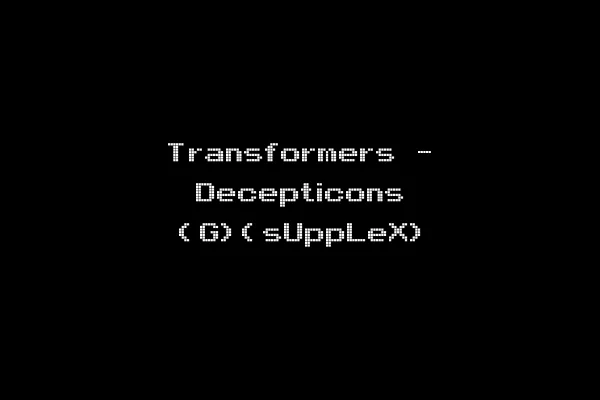 Transformers - Decepticons (G)(sUppLeX)