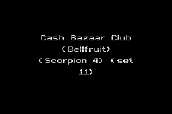 Cash Bazaar Club (Bellfruit) (Scorpion 4) (set 11)