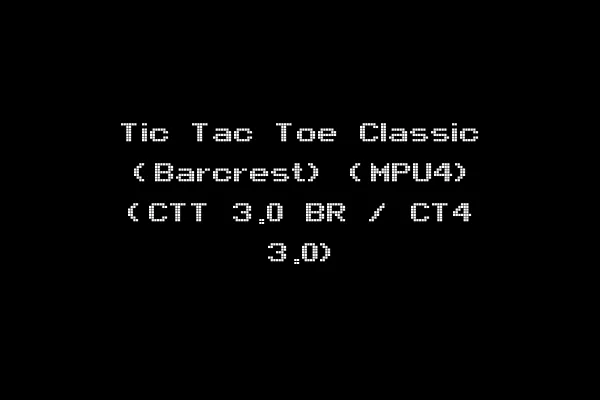 Tic Tac Toe Classic (Barcrest) (MPU4) (CTT 3.0 BR / CT4 3.0)
