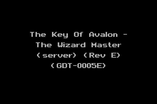 The Key Of Avalon - The Wizard Master (server) (Rev E) (GDT-0005E)