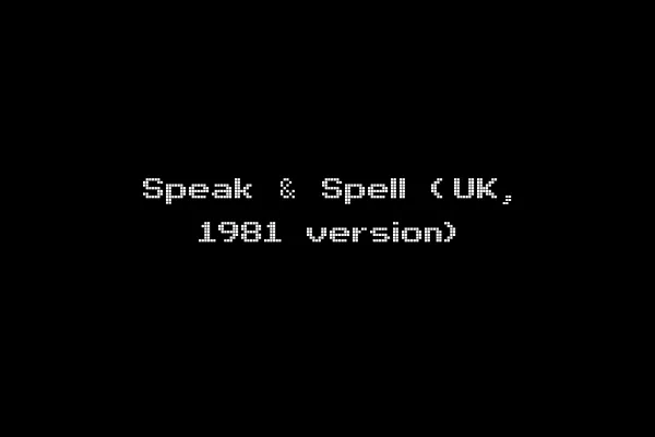 Speak & Spell (UK, 1981 version)