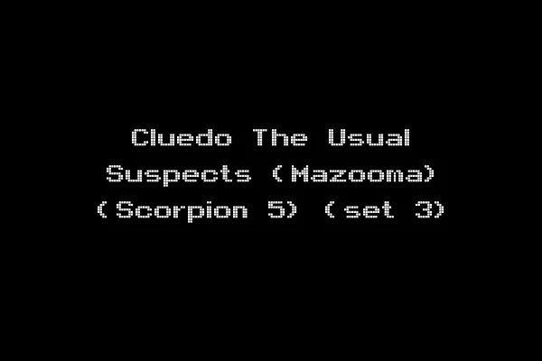 Cluedo The Usual Suspects (Mazooma) (Scorpion 5) (set 3)