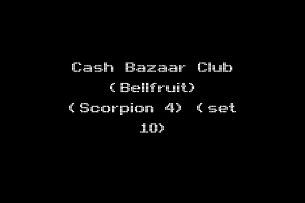 Cash Bazaar Club (Bellfruit) (Scorpion 4) (set 10)