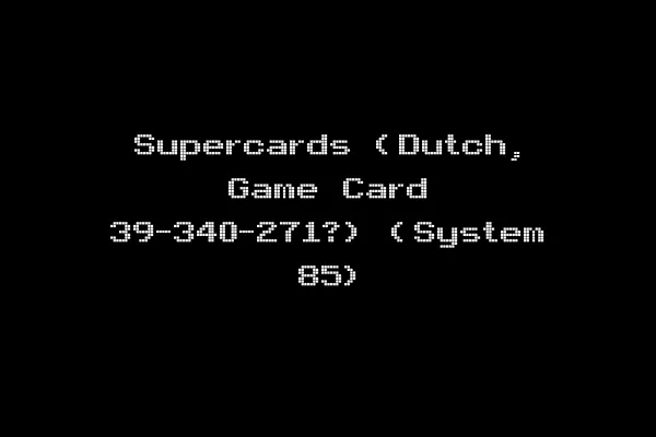 Supercards (Dutch, Game Card 39-340-271?) (System 85)