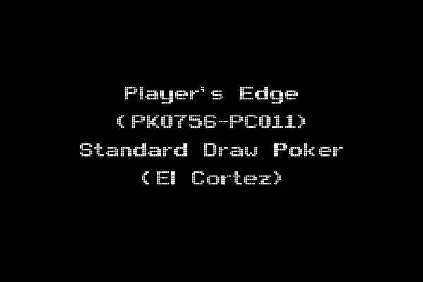 Player's Edge (PK0756-PC011) Standard Draw Poker (El Cortez)