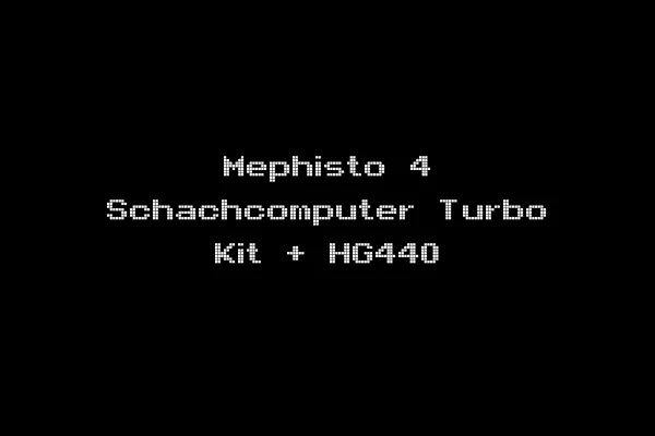 Mephisto 4 Schachcomputer Turbo Kit + HG440